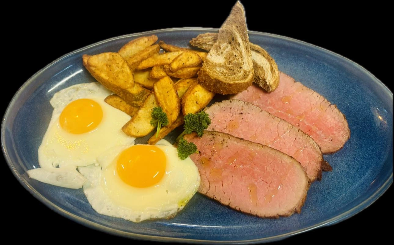 Delicious French-style ham and eggs in Airdrie, AB
